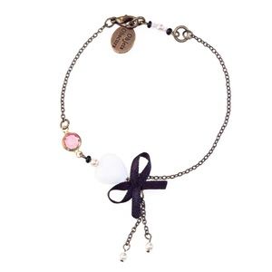 Objets Obscurs Paris Precious Pink Crystal Charm Bracelet Brand New Without Tags